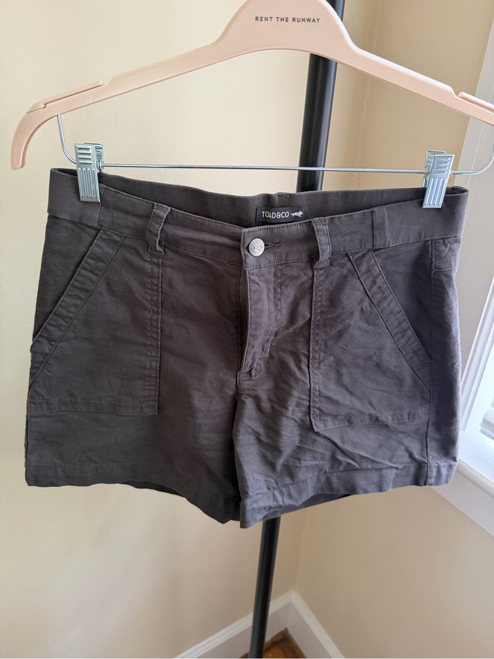 Toad&Co Charcoal Utility Cotton Shorts